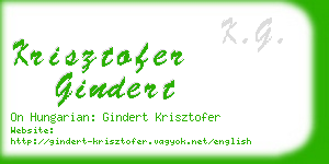 krisztofer gindert business card